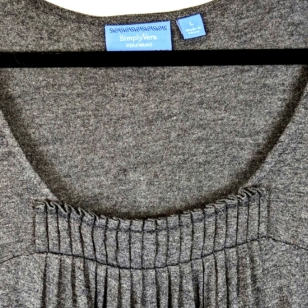 Simply Vera Vera Wang Grey Dress. L - Picture 3 of 3